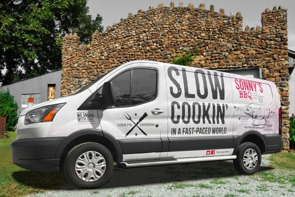 Delivery vehicle commercial wrap